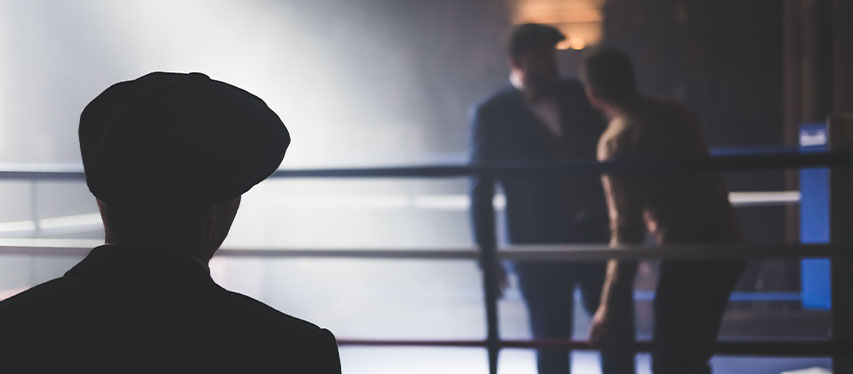 peaky blinders at a boxing ring